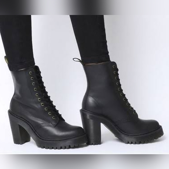 Dr. MARTENS KENDRA WOMEN'S LEATHER HEELED BOOTS - Picture 1 of 8